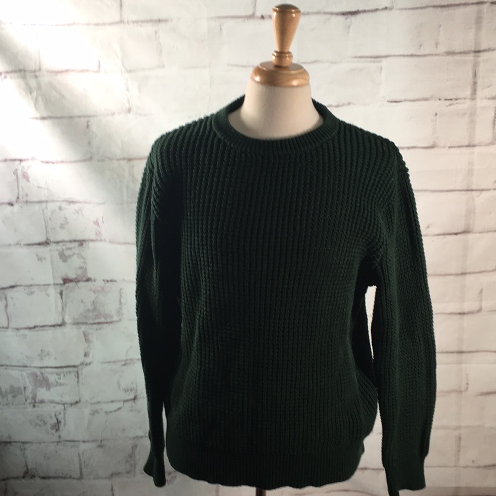J. Crew Shaker Stitch Knit Chunky Heavy Fisherman Sweater, Size XL